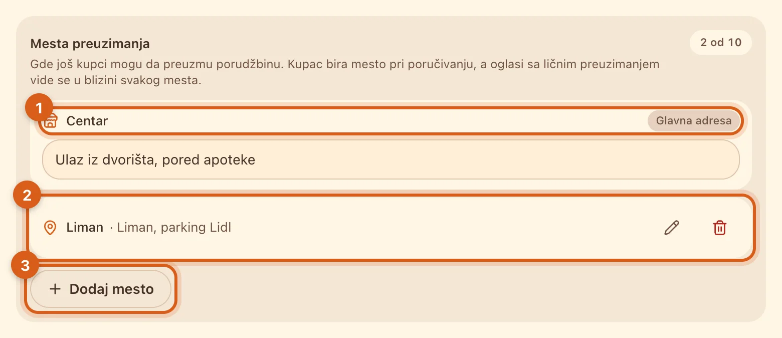 Blok „Mesta preuzimanja“